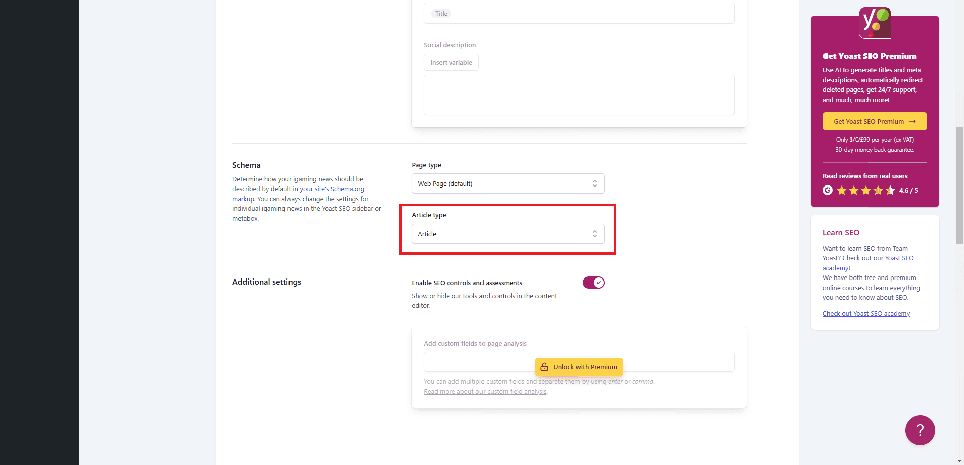 Add Article Schema to Custom Post Types in WP for Yoast SEO