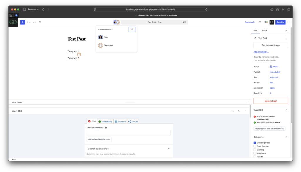 Collaboration tool in post